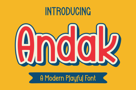 Andak - Modern Playful Font - Bubble font