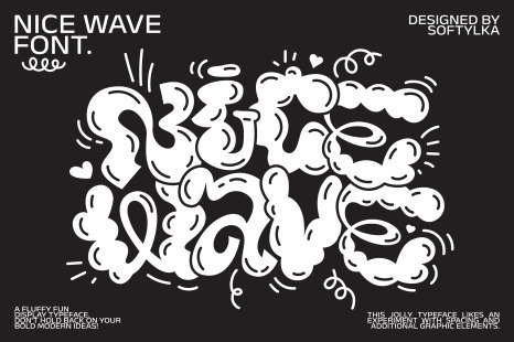 Nice Wave Font - fun display typeface - Bubble font