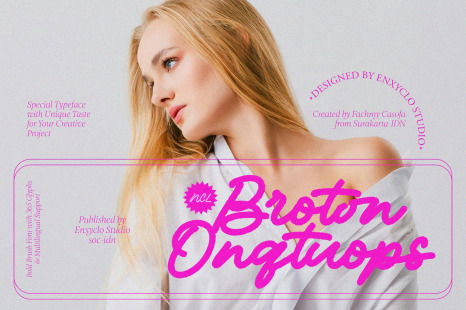 NCL BROTON ONQTUOPS - MONOLINE BRUSH FONT - Bubble font