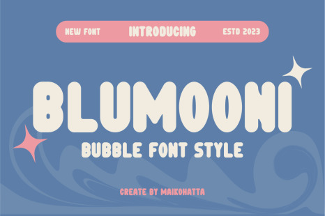 Blumooni - Bubble Font Style - Bubble font