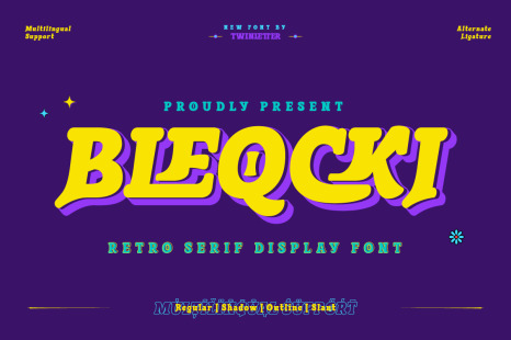 Bleqcki - Serif Display - Bubble font