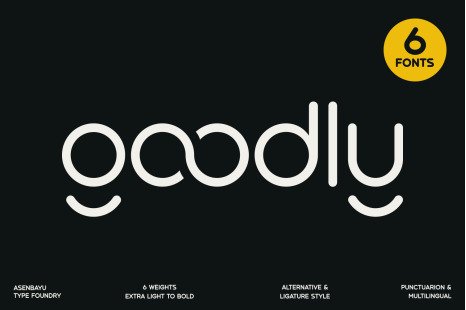 Goodly - Geometric Rounded Fonts Family - Bubble font