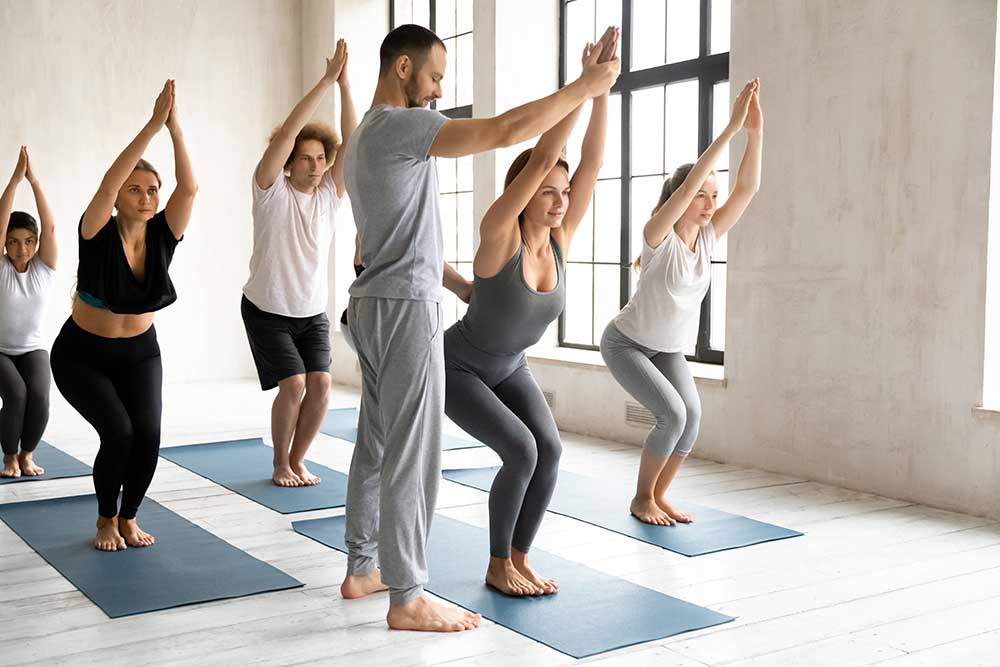 Supported Chair Pose - Utkatasana 