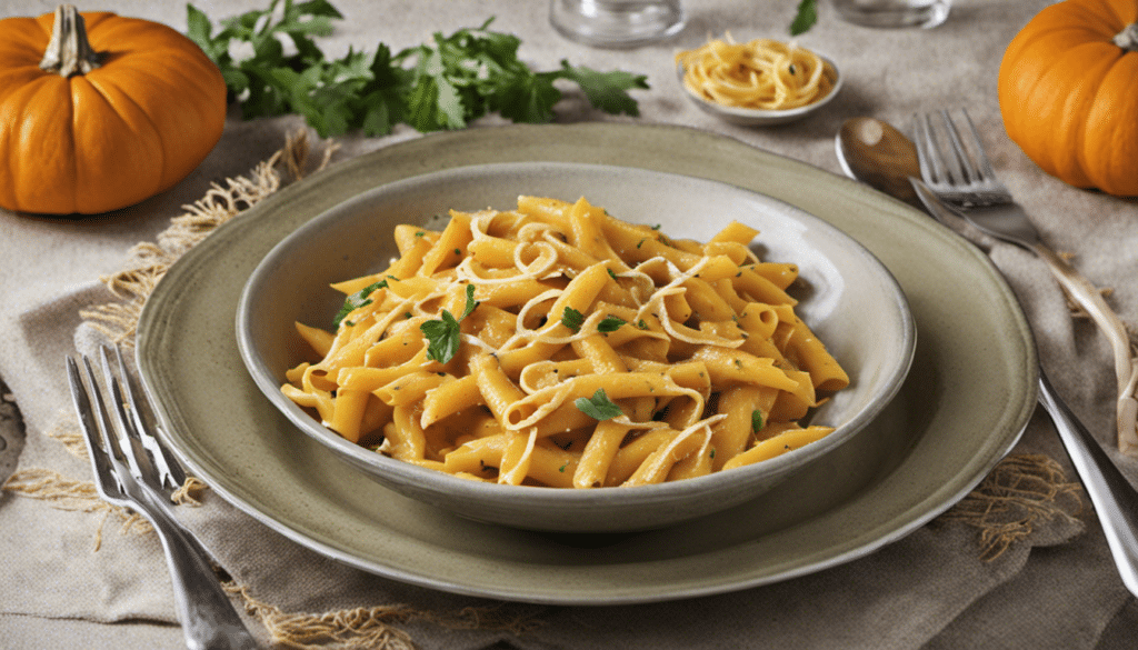 Pasta with Creamy Pumpkin Sauce