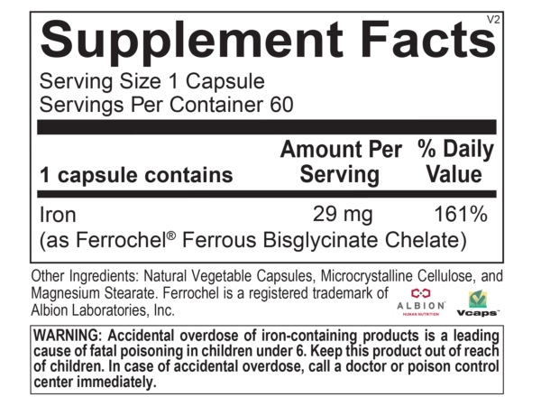 Iron Chelate - 60 capsules - Image 2