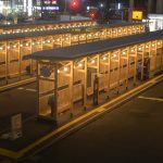 秋田杉を使った美しい秋田駅バスターミナル　Timbered Akita station bus terminal