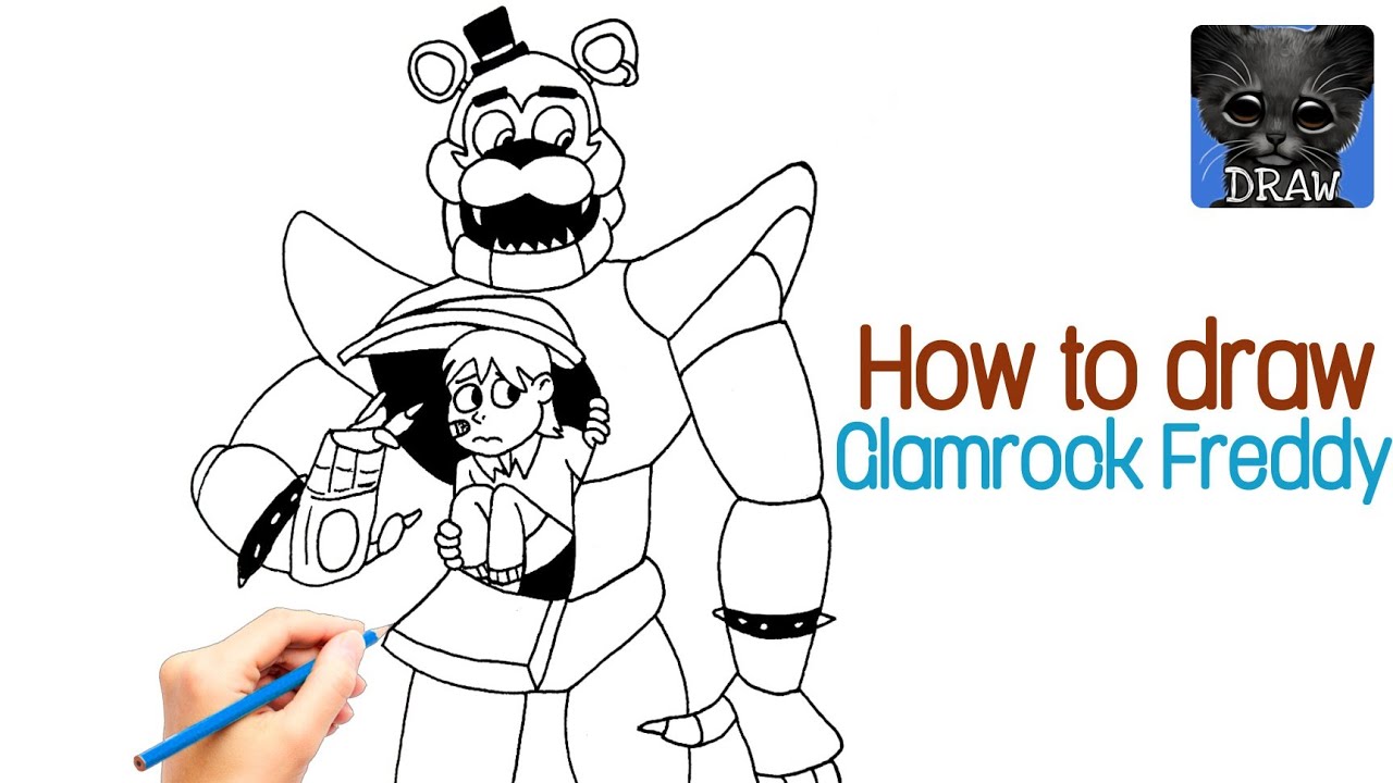 How To Draw Glamrock Freddy With Gregory From Five Nights At Freddys ...