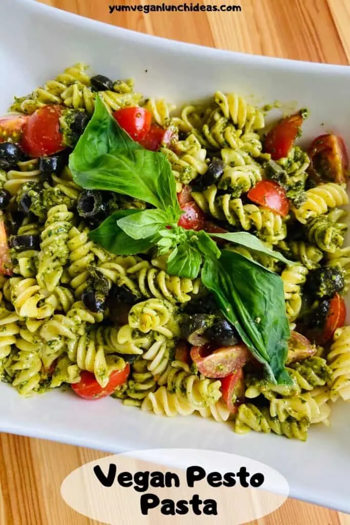 vegan pesto pasta pin