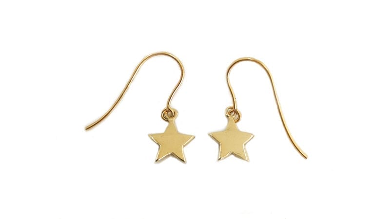 My Precious Star Drop Earrings Solid Gold