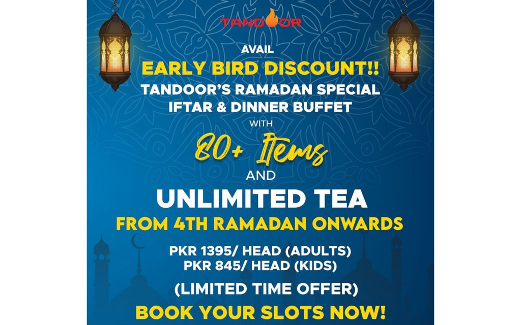 iftar buffet at tandoor restaurant karachi