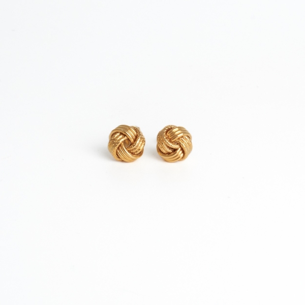 18ct Yellow Gold Knot Earrings