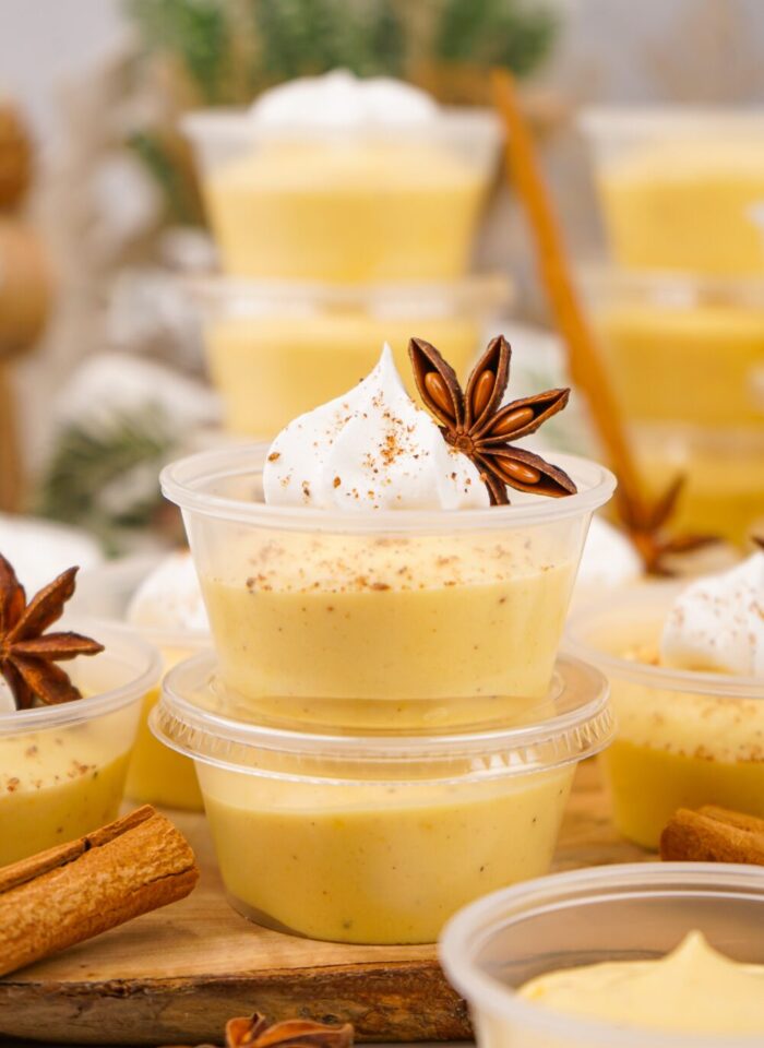 Eggnog Christmas Pudding Shots