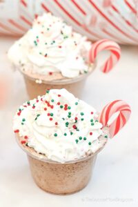 hot cocoa pudding shots