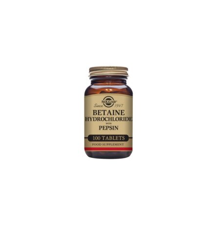 Solgar Betaine Hydrochloride with Pepsin 100 Tablets