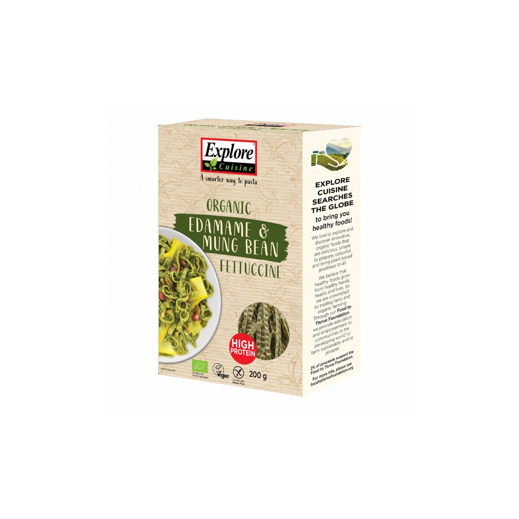 Explore Cuisine Organic Edamame & Mung Bean Fettuccine 200g