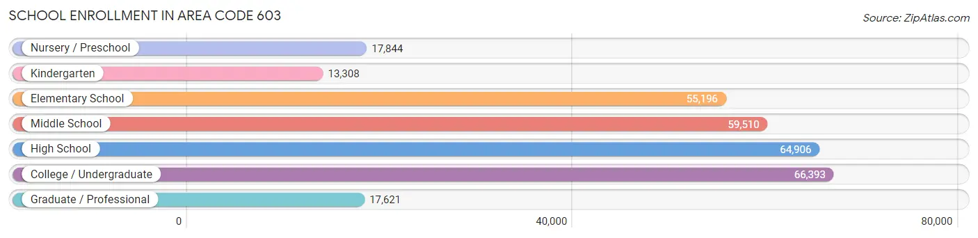 School Enrollment in Area Code 603