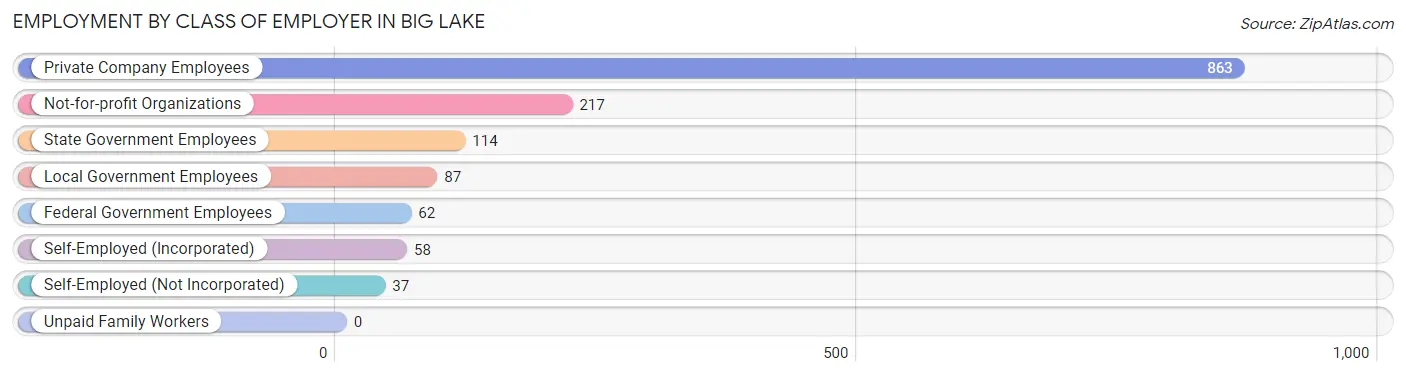 Employment by Class of Employer in Big Lake