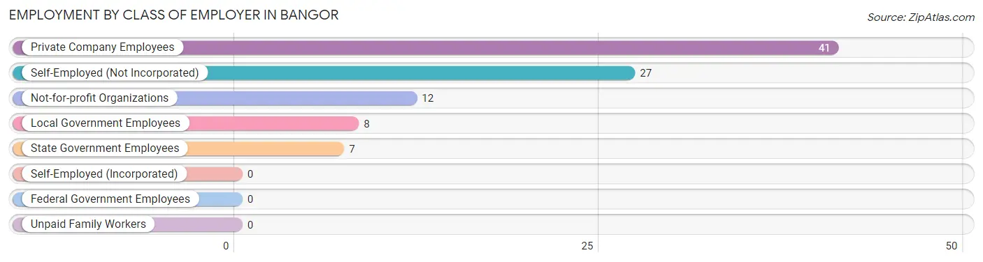 Employment by Class of Employer in Bangor