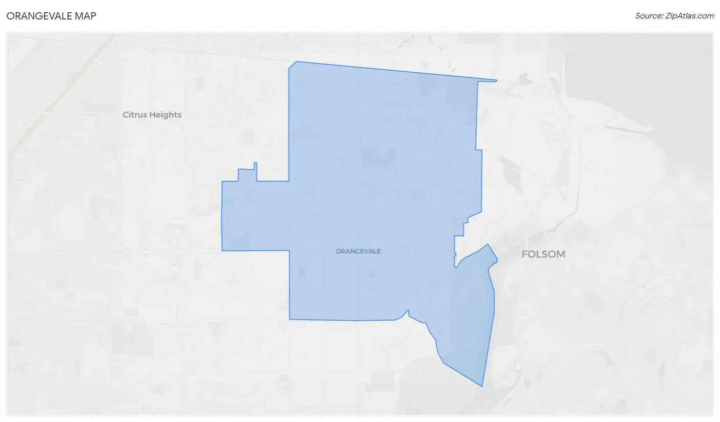 Orangevale Map