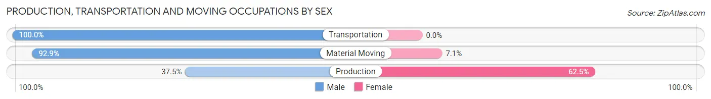 Production, Transportation and Moving Occupations by Sex in Garrison