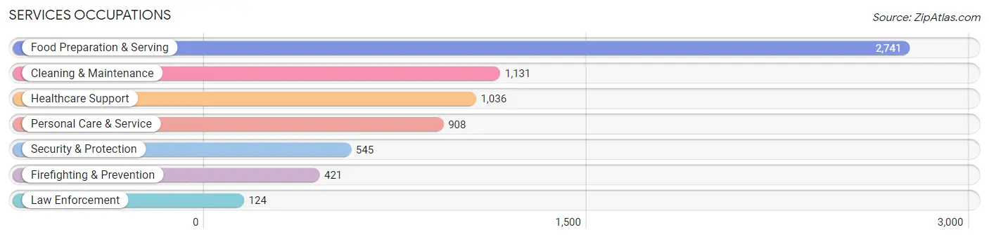 Services Occupations in Manhattan