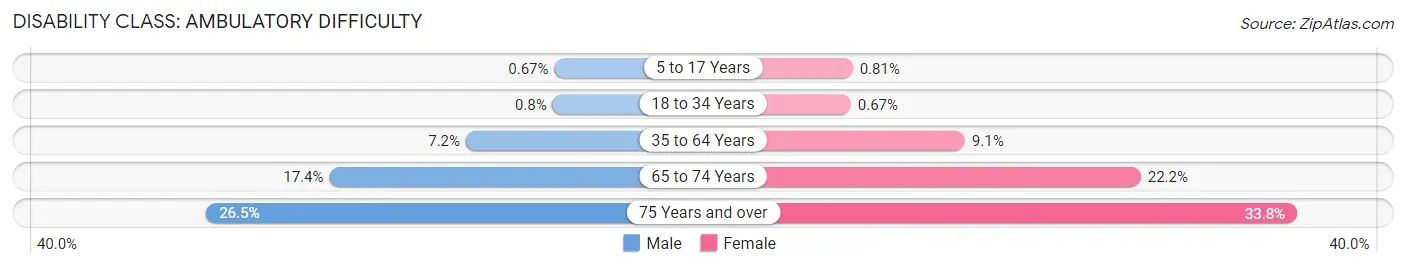 Disability in Worcester: <span>Ambulatory Difficulty</span>