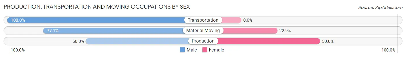 Production, Transportation and Moving Occupations by Sex in Garrison