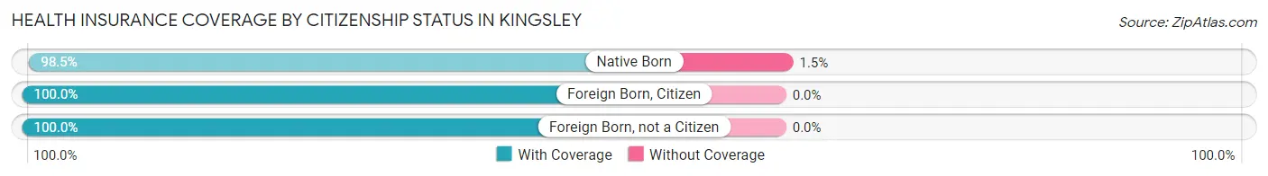 Health Insurance Coverage by Citizenship Status in Kingsley