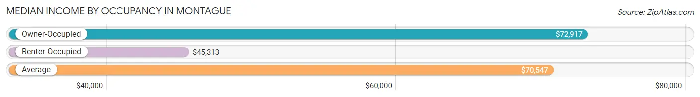 Median Income by Occupancy in Montague