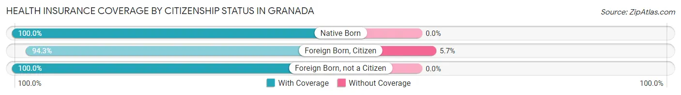 Health Insurance Coverage by Citizenship Status in Granada