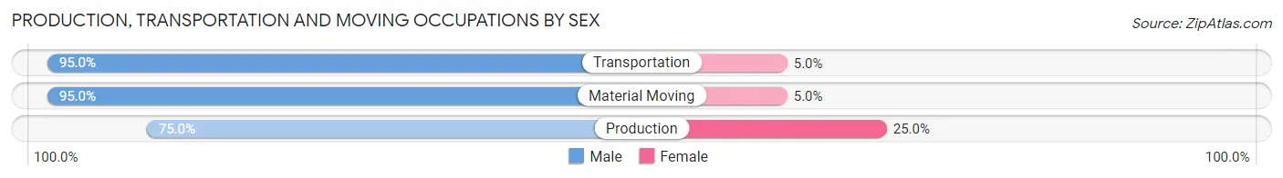 Production, Transportation and Moving Occupations by Sex in Diamond