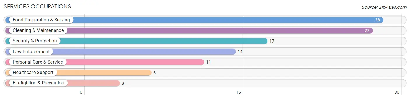 Services Occupations in Drexel