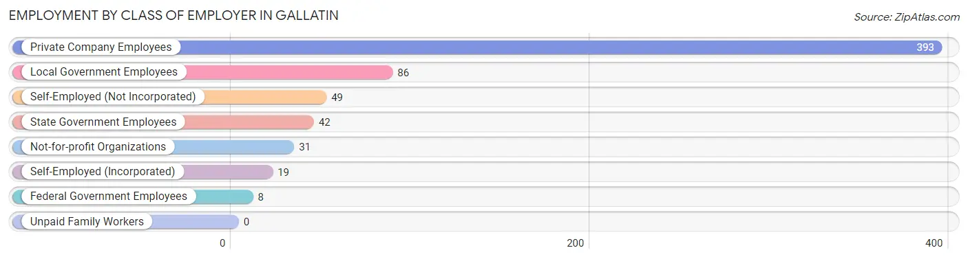 Employment by Class of Employer in Gallatin