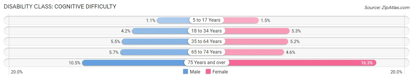 Disability in Asheville: <span>Cognitive Difficulty</span>