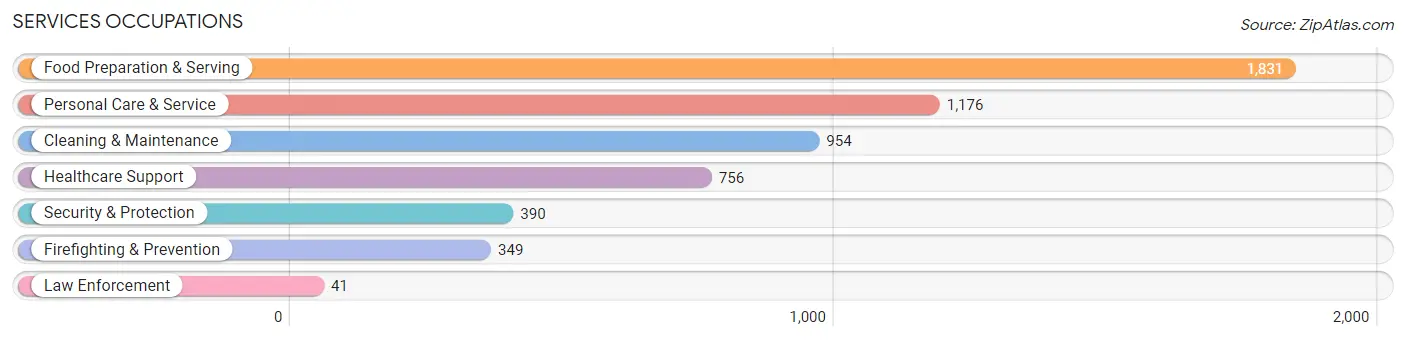 Services Occupations in Chapel Hill