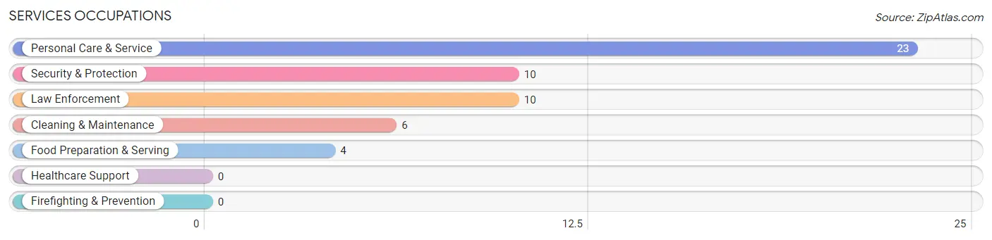 Services Occupations in Greenville CDP Greene County