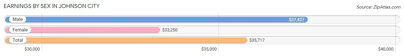 Earnings by Sex in Johnson City