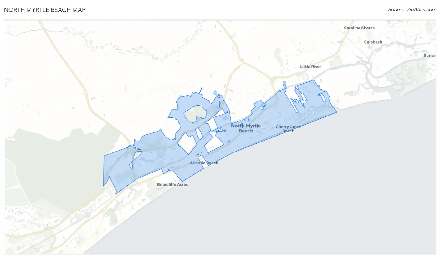 North Myrtle Beach Map