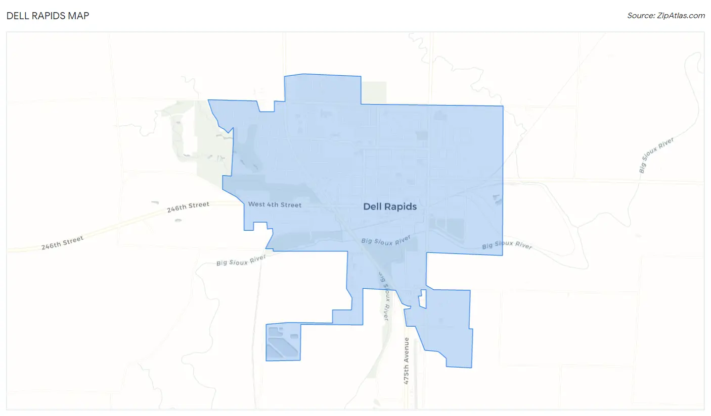 Dell Rapids Map