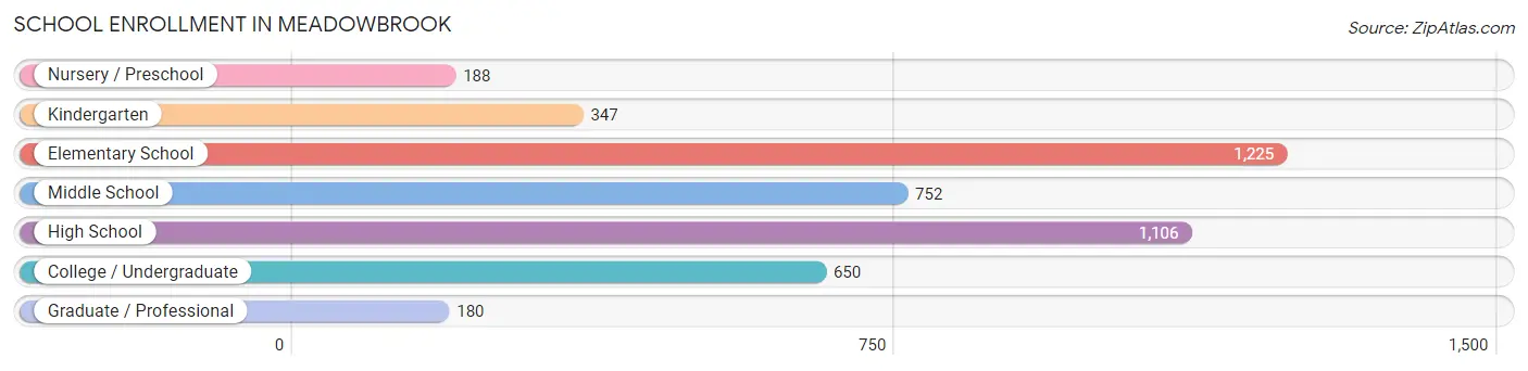 School Enrollment in Meadowbrook