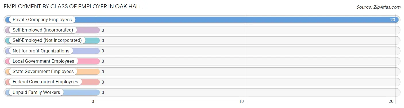 Employment by Class of Employer in Oak Hall