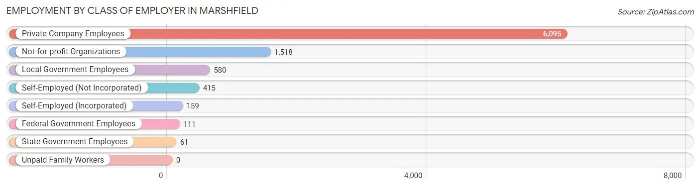 Employment by Class of Employer in Marshfield