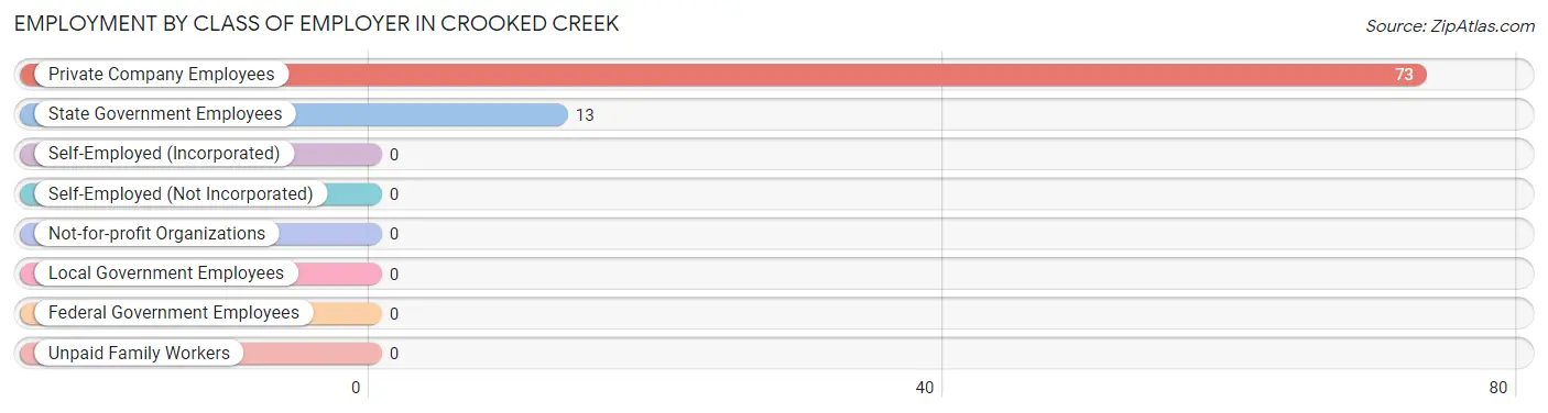 Employment by Class of Employer in Crooked Creek