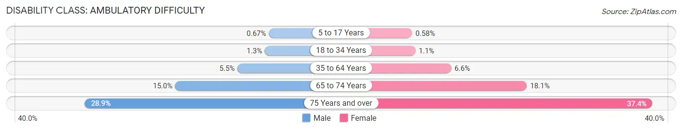 Disability in Texas: <span>Ambulatory Difficulty</span>