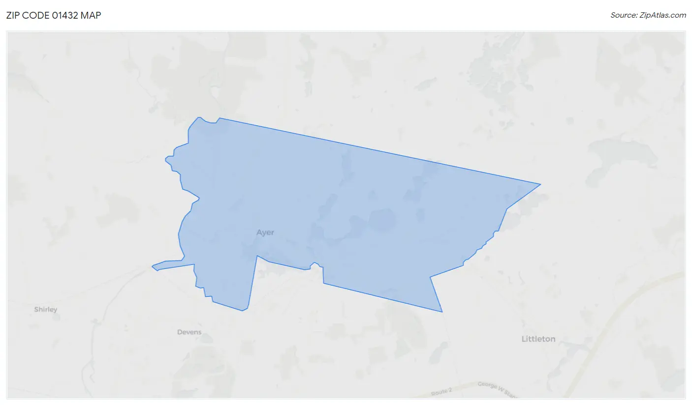 Zip Code 01432 Map