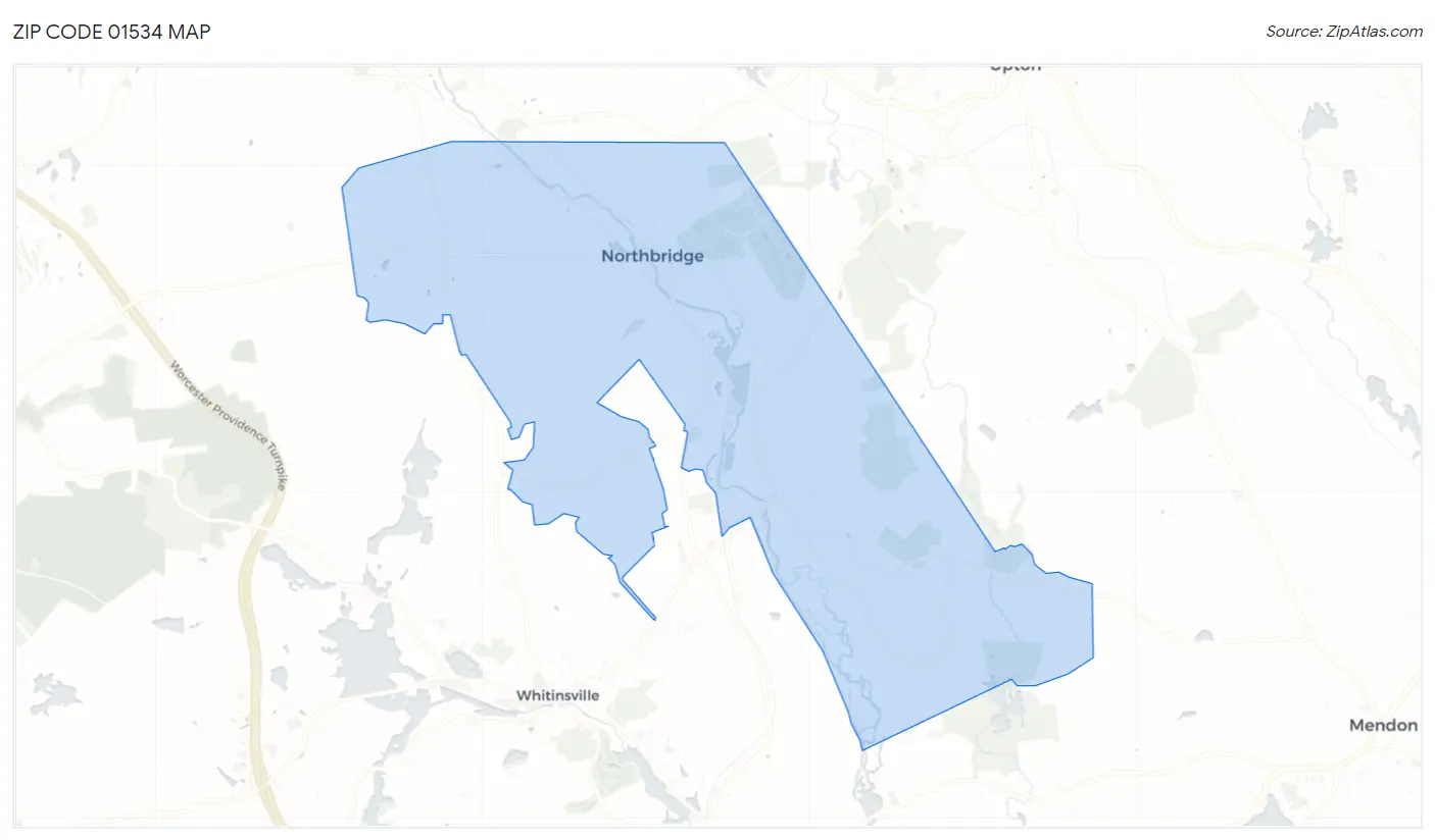 Zip Code 01534 Map