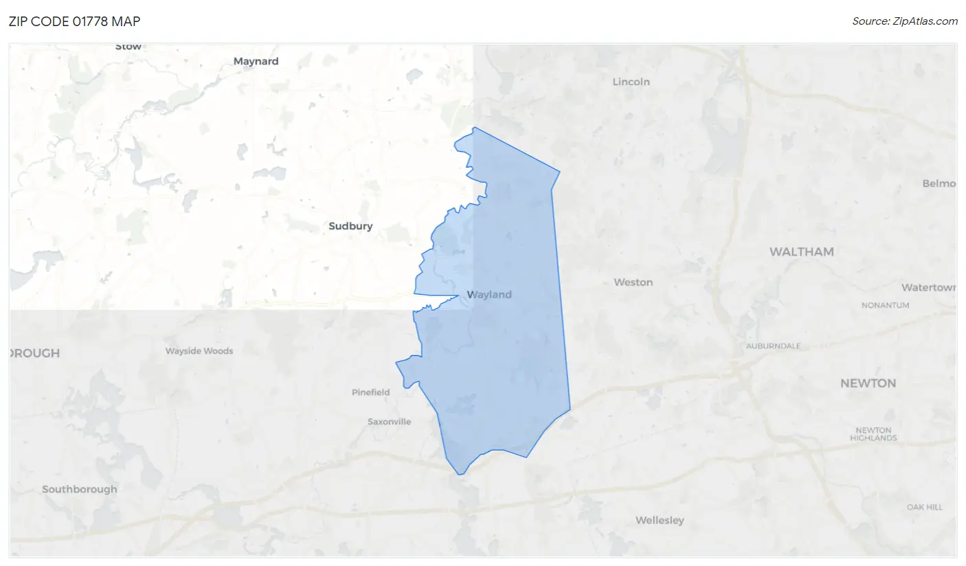 Zip Code 01778 Map