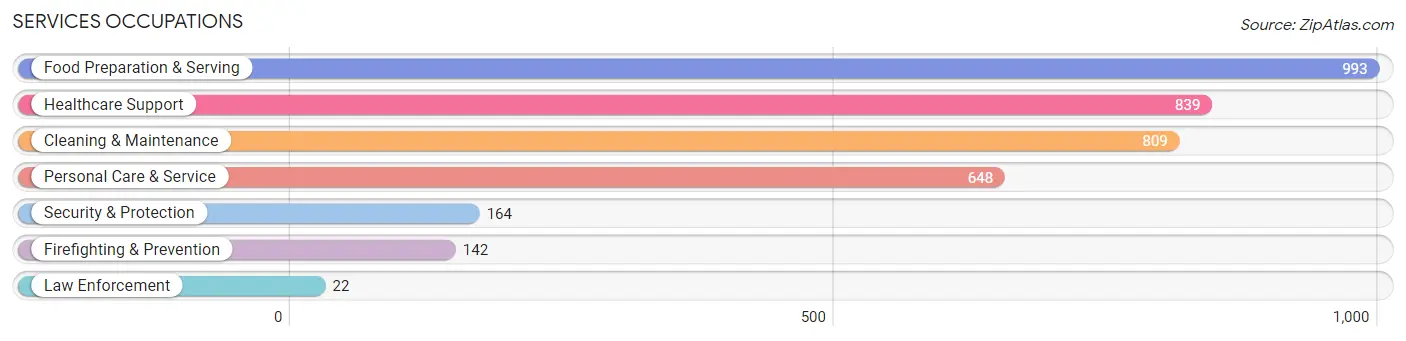 Services Occupations in Zip Code 01843