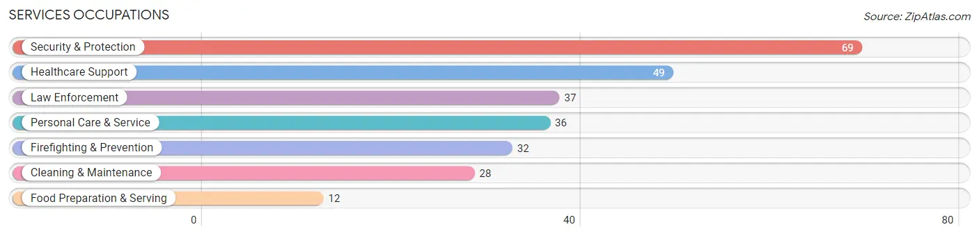 Services Occupations in Zip Code 04579