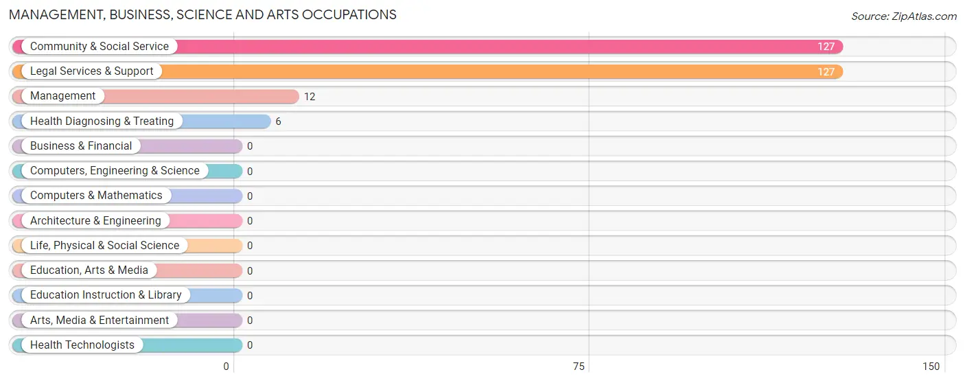 Management, Business, Science and Arts Occupations in Zip Code 04855